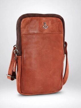 Harbour 2nd Benita Leather Anchor Crossbody Cognac